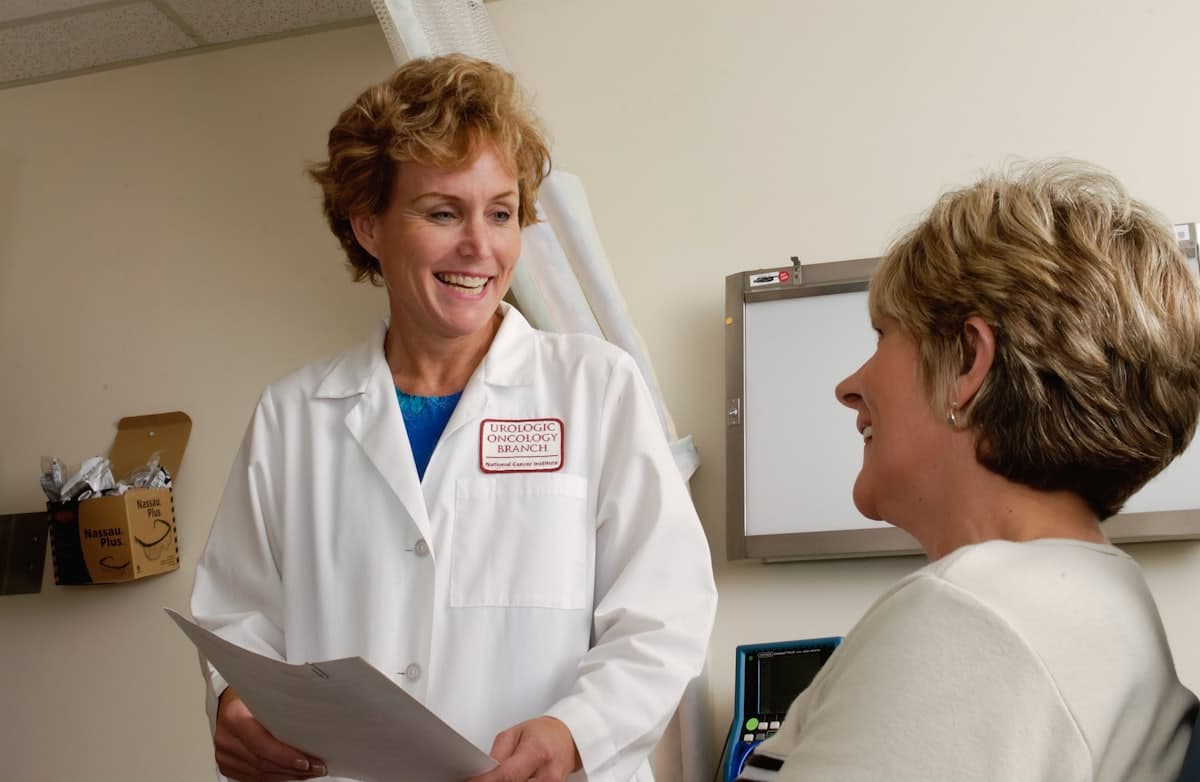 A physician listening closely to a patient during an unhurried visit